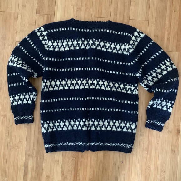 Vintage Pringle Of Scotland Knit Cardigan Sweater 100% Wool Shetland Small 1960s - Picture 7 of 11